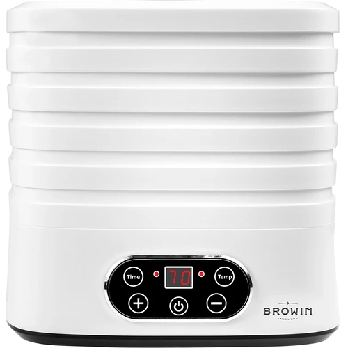 Grybų, vaisių, daržovių ir žolelių džiovintuvas su temperatūros reguliavimu, 240 W, baltas - 2