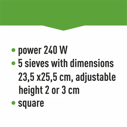 Grybų, vaisių, daržovių ir žolelių džiovintuvas su temperatūros reguliavimu, 240 W, baltas - 15