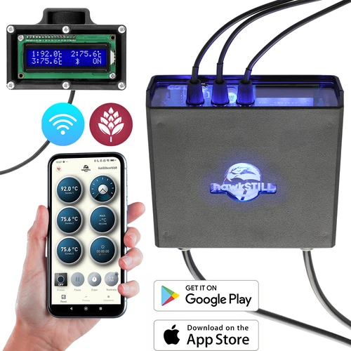 hawkSTILL Wi-Fi IQ rinkinys – distiliavimo termometras su Wi-Fi ir ekranu
