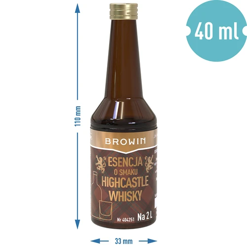 Highcastle Whisky skonio esencija, skirta 2 l - 40 ml - 7