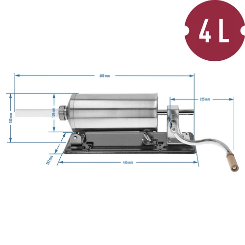 Horizontalus 4 kg dešrų kimštuvas - 10