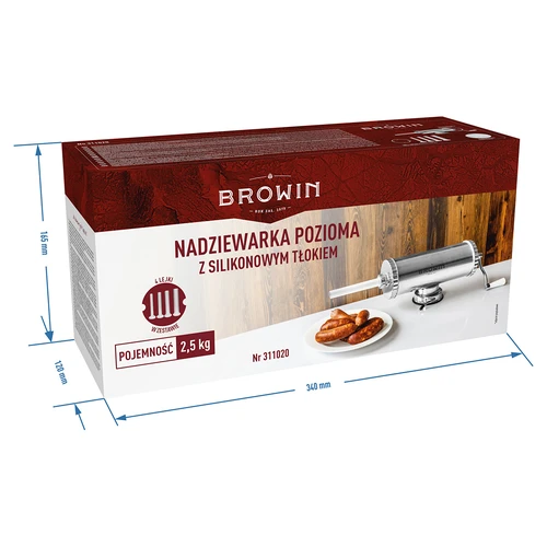 Horizontalus dešrų kimštuvas 2,5 kg su silikoniniu stūmokliu - 11