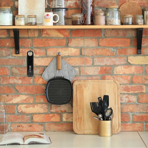 Infraraudonųjų spindulių virtuvinis termometras, kompaktiškas, su sulankstomu zondu - 15