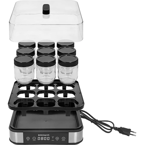 Jogurto gaminimo aparatas su termostatu, 9 stiklainiai, 1,6 L - 3