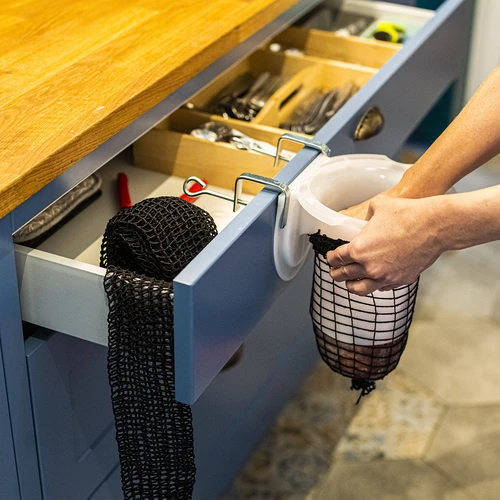 Juodas mėsos rišimo tinklelis, 18 cm x 5 m, atsparus temperatūrai iki 220 °C - 3