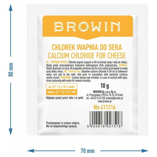 Kalcio chloridas sūriui, 10 g - 11