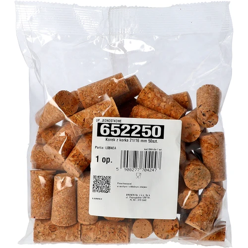 Kamštienos kamštis 21/16 mm, 50 vnt. - 3