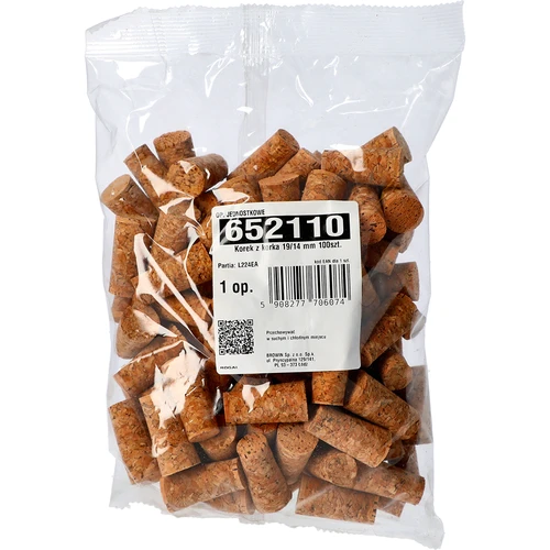 Kamštinis kamštis 19/14 mm, 100 vnt. - 3