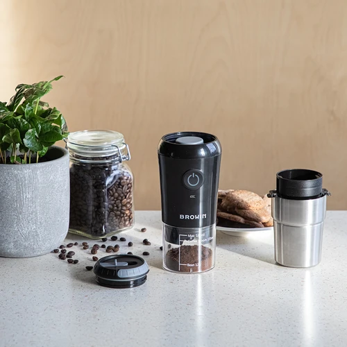 Kavos malūnėlis - elektrinis, girninis, su plikytuvu ir puodeliu - 16