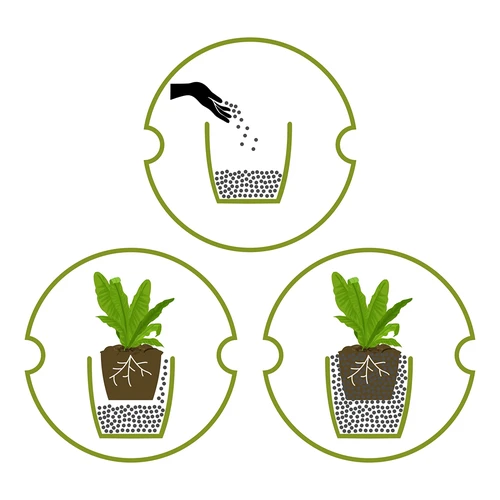 Keramzitas vazoniniams augalams, sodininkystei ir miškams stikle, 10–20 mm, 4L - 14