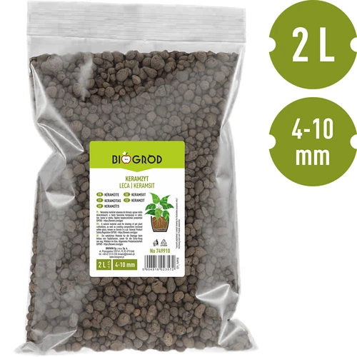 Keramzitas vazoniniams augalams, sodininkystei ir miškams stikle, 4–10 mm, 2 l - 3