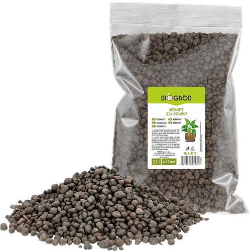 Keramzitas vazoniniams augalams, sodininkystei ir miškams stikle, 4–10 mm, 2 l