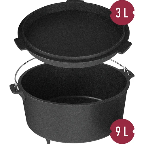 Ketaus pakabinamas katilas su keptuve - 8