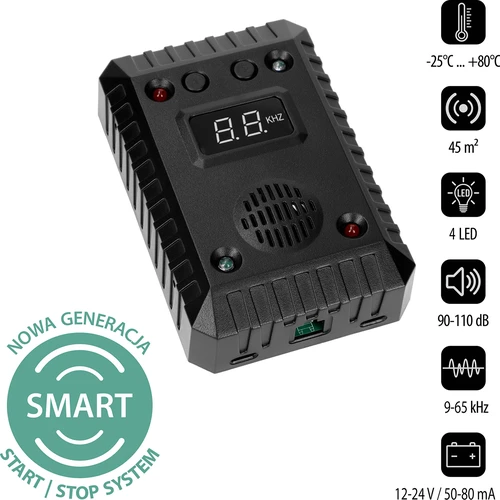 Kiaunių ir graužikų atbaidytuvas automobiliams ir patalpoms (ultragarsas + LED) - 2