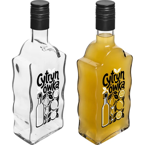 Klasztorna 500 ml butelis su užsukamu kamšteliu ir užrašu „Cytrynówka“, raštas 1 - 4