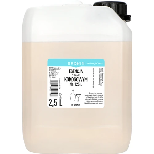 Kokosų skonio esencija, 2,5L, 125L paruošto gėrimo
