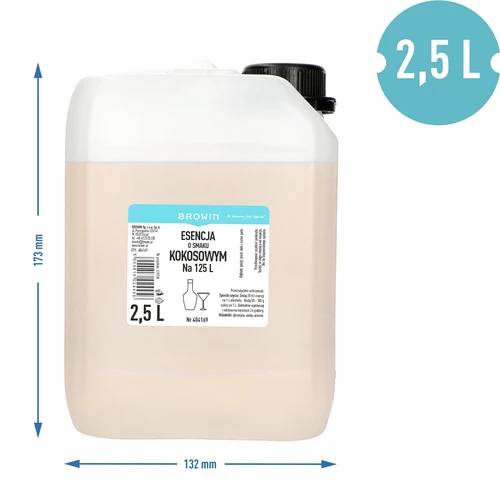 Kokosų skonio esencija, 2,5L, 125L paruošto gėrimo - 3