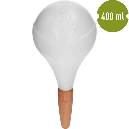 Kula nawadniająca do roślin, biała matowa z ceramiczną nóżką, 400ml - 2