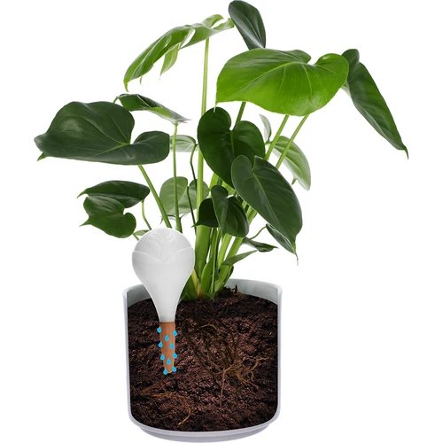 Kula nawadniająca do roślin, biała matowa z ceramiczną nóżką, 400ml - 6