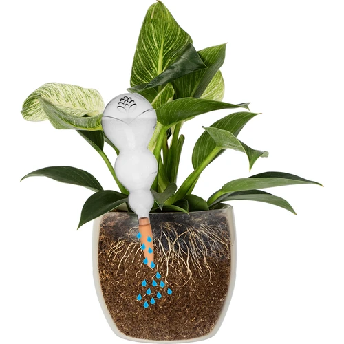 Kula nawadniająca potrójna (trzykomorowa), przezroczysta bezbarwna, z ceramiczną nóżką, 600 ml - 3