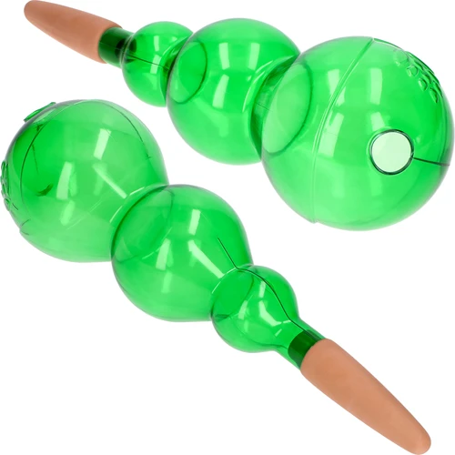 Kula nawadniająca potrójna (trzykomorowa), przezroczysta zielona z ceramiczną nóżką, 600ml - 2