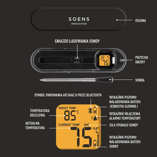 Kulinarinis termometras su belaidžiu Bluetooth zondu - 7
