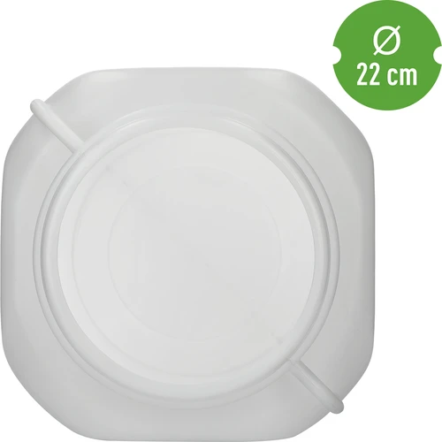 Kvadratinė 40 l talpos statinė, balta, su rankenomis, Sterk - 5