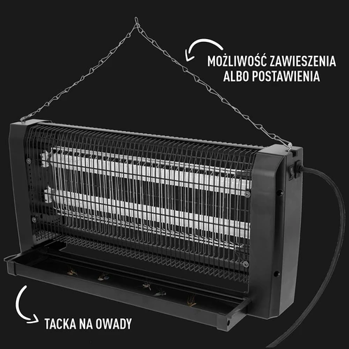 Lampa owadobójcza UVA 20 W, czarna - 5