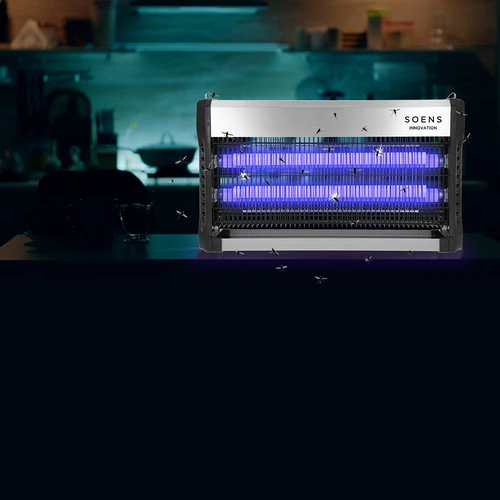 Lampa owadobójcza UVA 40 W, srebrna - 10