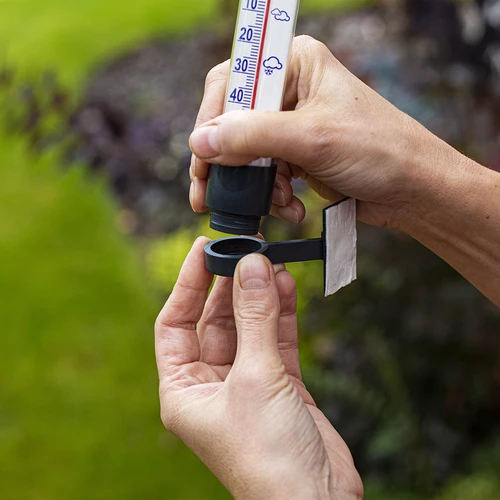 Lauko termometras, antracito spalvos (nuo -60 °C iki +50 °C), 23 cm - 6