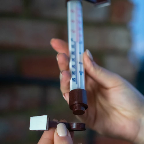 Lauko termometras rudas (nuo -50°C iki +50°C) 18 cm - 5