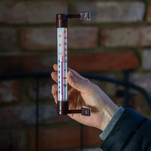 Lauko termometras rudas (nuo -50°C iki +50°C) 18 cm - 4