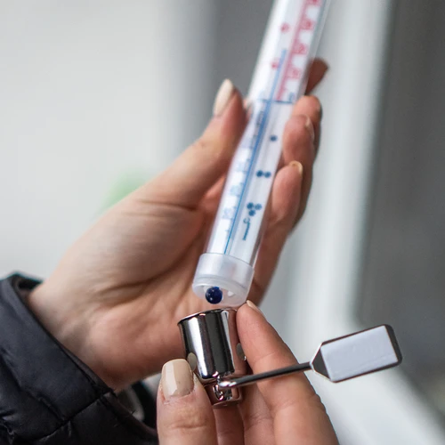 Lauko termometras su metaliniu rėmeliu (-50 °C iki +50 °C) 20 cm - 4