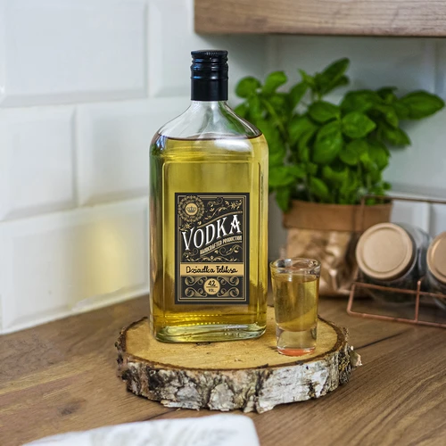 Lipnios etiketės 60 x 90 mm buteliams, degtinei, juodos, 20 vnt. - 6