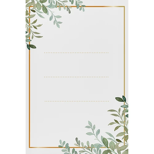 Lipnios etiketės 60 x 90 mm buteliams, stiklainiams, dovanoms, augalinis raštas - 20 vnt.