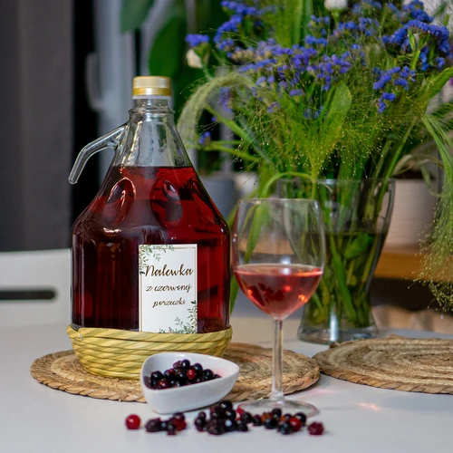 Lipnios etiketės 60 x 90 mm buteliams, stiklainiams, dovanoms, augalinis raštas - 20 vnt. - 6