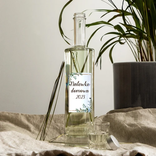 Lipnios etiketės 60 x 90 mm buteliams, stiklainiams, dovanoms, augalinis raštas - 20 vnt. - 7