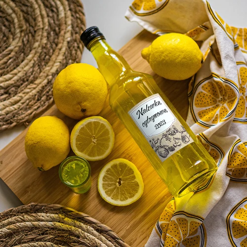 Lipnios etiketės 60 x 90 mm buteliams, stiklainiams, vaisių eskizas - 20 vnt. - 5