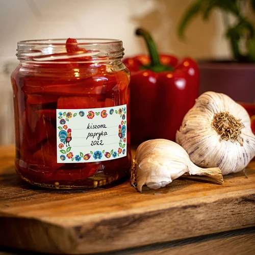 Lipnios etiketės „Folk“ 85/55 mm - 20 vnt. - 6