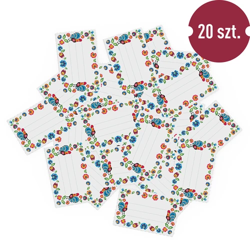 Lipnios etiketės „Folk“ 85/55 mm - 20 vnt. - 3