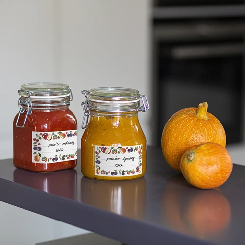 Lipnios etiketės, vaisių motyvas, 85/45 mm - 20 vnt. - 5