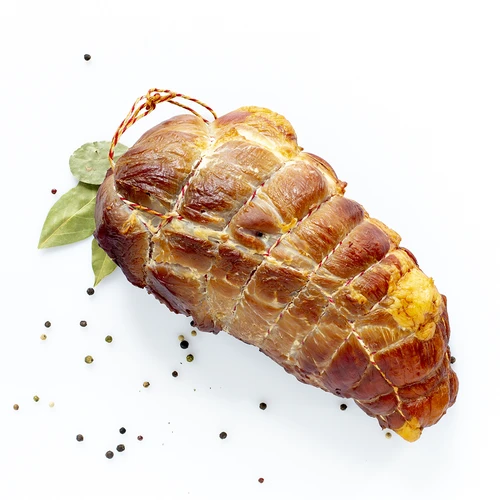 Mėsininko siūlai balta-raudoni, medvilniniai (240°C) 55 m - 5