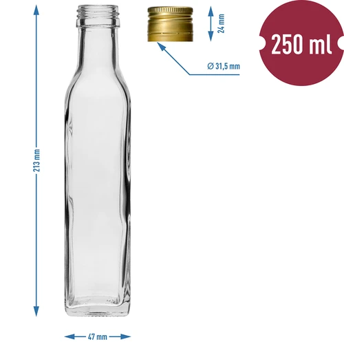 Maraska butelis 250 ml su užsukamu kamšteliu, 6 vnt. - 7