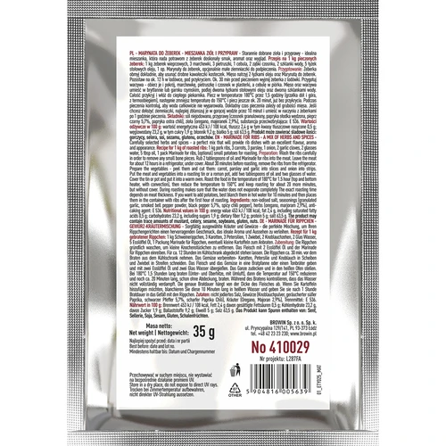 Marinatas šonkauliukams – žolelių ir prieskonių mišinys, 35 g - 2