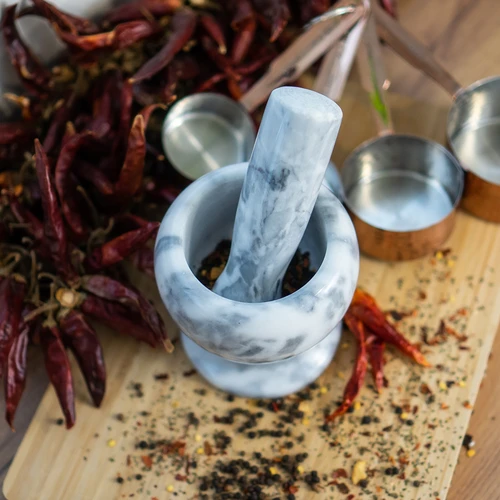 Marmurinė virtuvinė grūstuvė, pilka, Ø 10,5 cm - 11