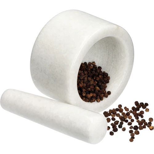 Marmurinė virtuvinė piesta, balta, Ø 10 cm - 9