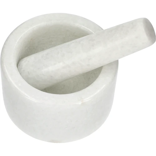 Marmurowy moździerz kuchenny, biały, fi 10 cm - 2