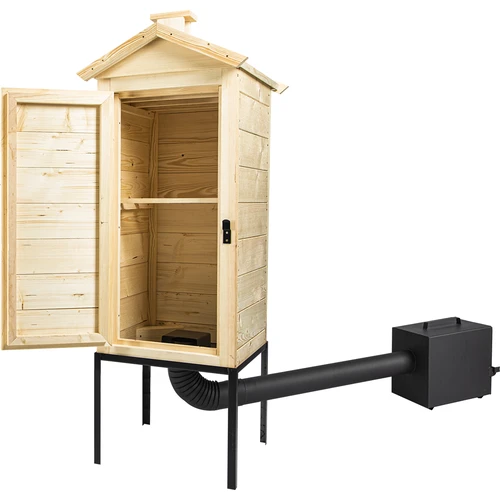 Medinė 100 cm rūkykla su pakura - 3