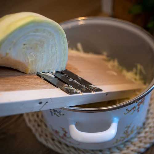 Medinė pjaustyklė, 45x15 cm, 3 ašmenys - 4