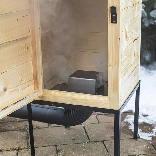 Medinė rūkykla 100 cm, su ugniadėže - 9